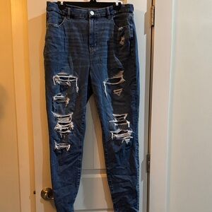 American Eagle Distressed Blue Jeans - Tall length.